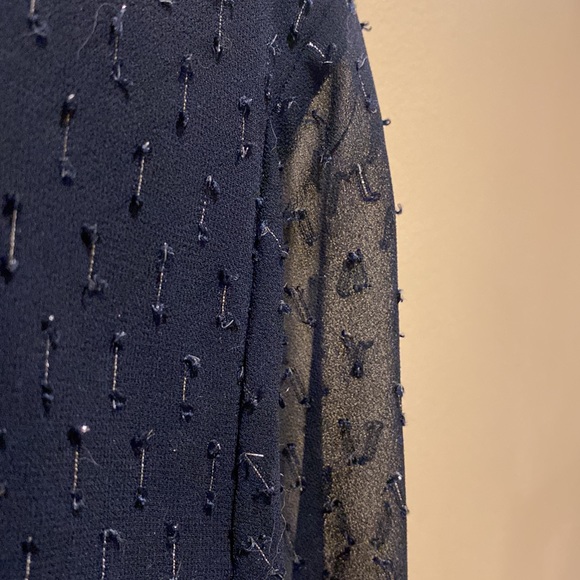 COPY - Ann Taylor Navy petite high neck long sleeve blouse S - Picture 10 of 10